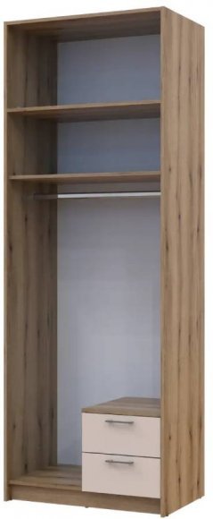 Шафа для одягу Doros Ронді Дуб Артизан/Кашемір 2ДСП 82х52х195 DRS-011660 (80737805)