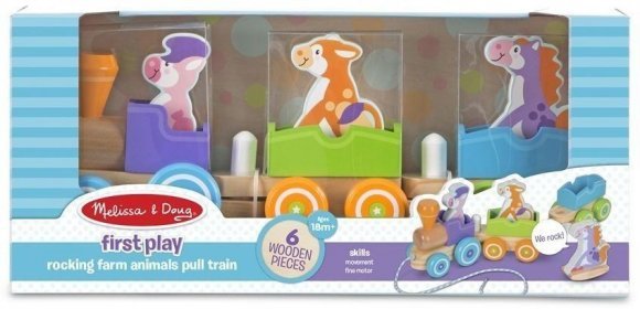 Дерев'яний поїзд із тваринами MD14608