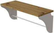 Настінна полиця Ferrum-decor Комфі 260x500x240 метал Білий ДСП Дуб Артизан 16 мм (FRD-102728)