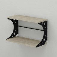Настінна полиця Ferrum-decor Букін 330x500x240 метал Чорний ДСП Сонома 16 мм (FRD-102845) Настінна полиця Ferrum-decor Букін 330x500x240 метал Чорний ДСП Сонома 16 мм (FRD-102845)