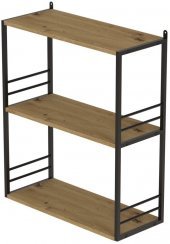 Книжкова полиця універсальна Ferrum-decor Стим 2 74x63x26 чорний ДСП Дуб Артизан 16мм (FRD-104105) Книжкова полиця універсальна Ferrum-decor Стим 2 74x63x26 чорний ДСП Дуб Артизан 16мм (FRD-104105)
