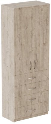 Шафа Анжело Ferrum-decor на 3 полиць з 2 дверима та 4 ящики 1900x700x380 ДСП Дуб Сан-Марино 16 мм (FRD-105026) Шафа Анжело Ferrum-decor на 3 полиць з 2 дверима та 4 ящики 1900x700x380 ДСП Дуб Сан-Марино 16 мм (FRD-105026)