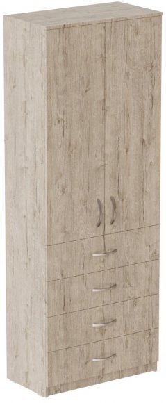 Шафа Анжело Ferrum-decor на 3 полиць з 2 дверима та 4 ящики 1900x700x380 ДСП Дуб Сан-Марино 16 мм (FRD-105026) Шафа Анжело Ferrum-decor на 3 полиць з 2 дверима та 4 ящики 1900x700x380 ДСП Дуб Сан-Марино 16 мм (FRD-105026)