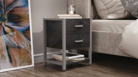 Тумба універсальна Ferrum-decor Вів'єн 2/1 50x41x40 сірий ДСП Сосна Кембра 16мм (FRD-104185) Тумба універсальна Ferrum-decor Вів'єн 2/1 50x41x40 сірий ДСП Сосна Кембра 16мм (FRD-104185)