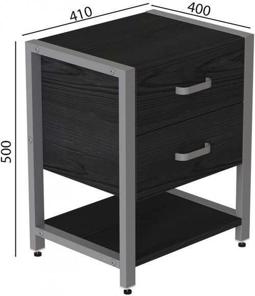 Тумба універсальна Ferrum-decor Вів'єн 2/1 50x41x40 сірий ДСП Сосна Кембра 16мм (FRD-104185) Тумба універсальна Ferrum-decor Вів'єн 2/1 50x41x40 сірий ДСП Сосна Кембра 16мм (FRD-104185)