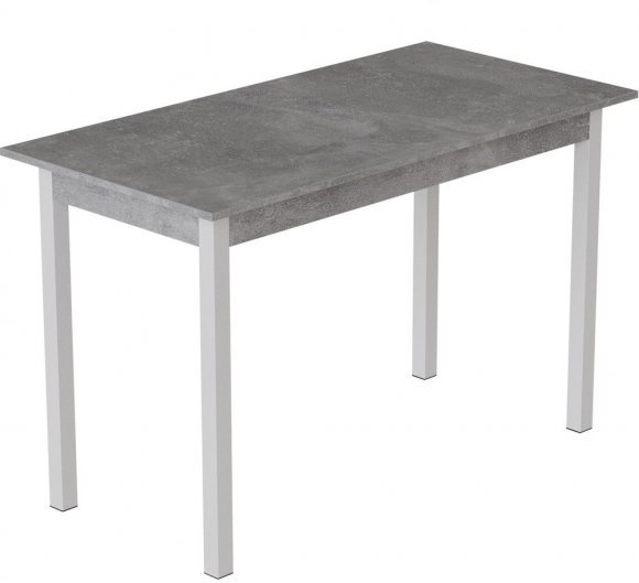 Стіл кухонний Ferrum-decor Маріо 75x120x70 Білий ДСП Бетон 16мм (FRD-105585)
