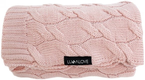 Плед плетений Premium Merino 80x100 см Powder Pink lullalove-6678 Плед плетений Premium Merino 80x100 см Powder Pink lullalove-6678