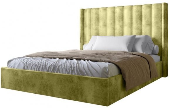 Двоспальне ліжко LION Ніно 160x200 см SILK 202 Авокадо (LION-045042)