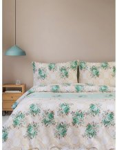 Постільна білизна Ranforce Tracery зелений сімейна 145х210 см