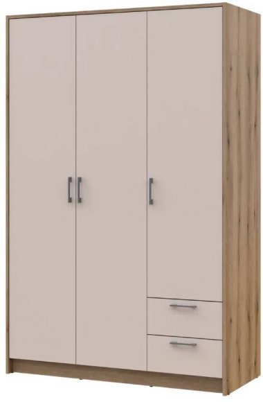 Шафа для одягу Doros Ронді Дуб Артизан/Кашемір 3ДСП 121х52х195 DRS-011661 (80737815)