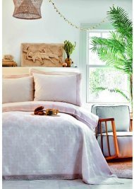 Постільна білизна Olivia bej піке 250х240 см євро бежевий