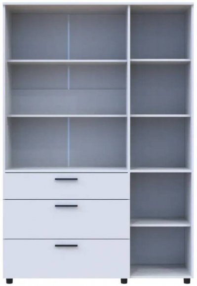 Шафа для одягу Doros Торн Білий 3 ДСП/3Ш (полиці) 135х51.6х200 (DRS-012056)