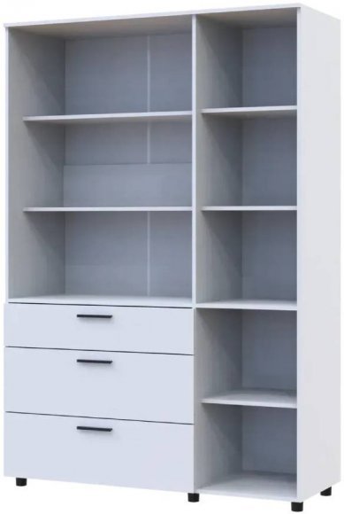 Шафа для одягу Doros Торн Білий 3 ДСП/3Ш (полиці) 135х51.6х200 (DRS-012056)