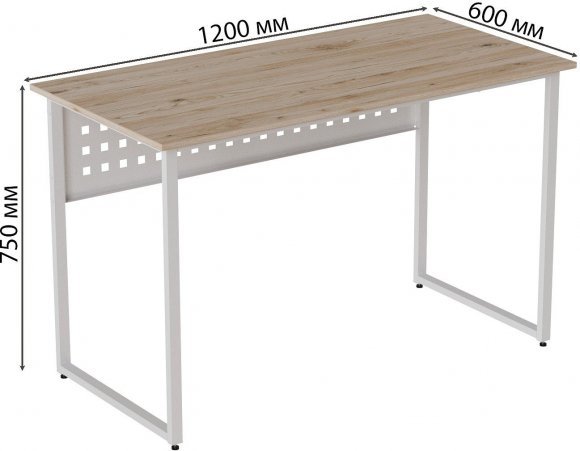 Комп'ютерний стіл Ferrum-decor Майк 75x120x60 білий ДСП Дуб Сан-Марино 16мм (FRD-101310) Комп'ютерний стіл Ferrum-decor Майк 75x120x60 білий ДСП Дуб Сан-Марино 16мм (FRD-101310)