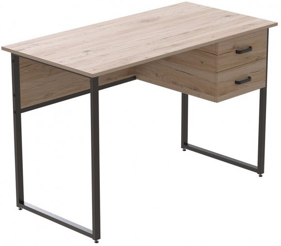 Комп'ютерний стіл Ferrum-decor Дакота 76x120x70 чорний ДСП Дуб Сан-Марино 32мм (FRD-101952)