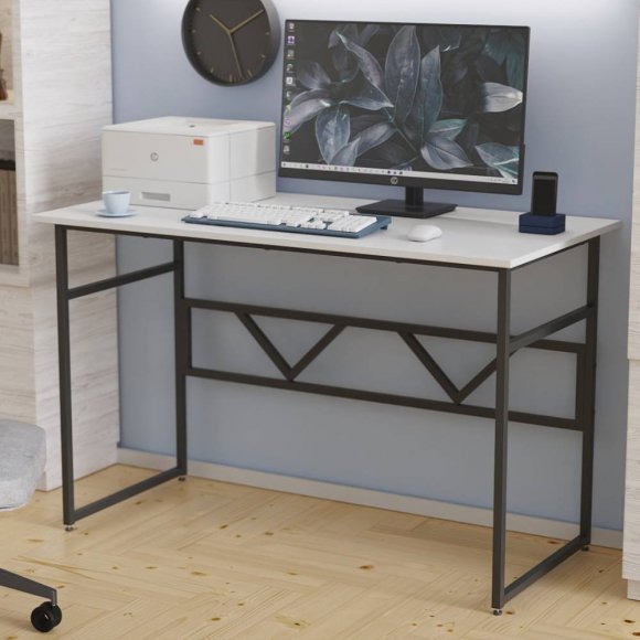 Письмовий стіл Ferrum-decor Раян 75x120x70 чорний ДСП Біле 16мм (FRD-103711)