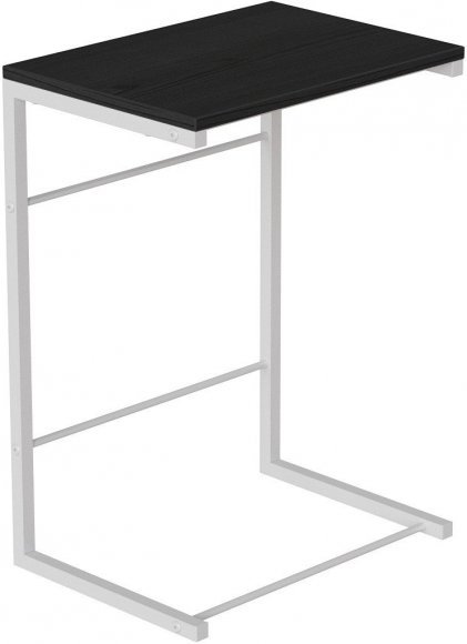 Столик приставний Террі Ferrum-decor 650x440x330 Білий метал ДСП Сосна Кембра 16 мм (FRD-104657)