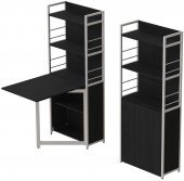 Стіл книжка з етажеркою Практик 2 Ferrum-decor 1555x640x990 Білий метал ДСП Сосна Кембра 16 мм (FRD-104634)