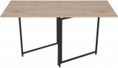 Стіл трансформер книга Панама Ferrum-decor 75x148x68 Чорний метал ДСП Дуб Сан-Марино 16 мм (FRD-106830)