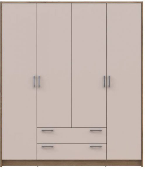 Шафа для одягу Doros Ронді Дуб Артизан/Кашемір 4ДСП 160х52х195 DRS-011662 (80737825) Шафа для одягу Doros Ронді Дуб Артизан/Кашемір 4ДСП 160х52х195 DRS-011662 (80737825)