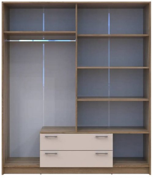 Шафа для одягу Doros Ронді Дуб Артизан/Кашемір 4ДСП 160х52х195 DRS-011662 (80737825) Шафа для одягу Doros Ронді Дуб Артизан/Кашемір 4ДСП 160х52х195 DRS-011662 (80737825)