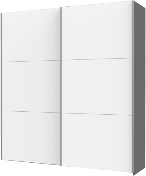 Шафа купе Doros G-Caiser Графіт/Білий 2 ДСП / 3 частини 200х60х240 (DRS-011849)
