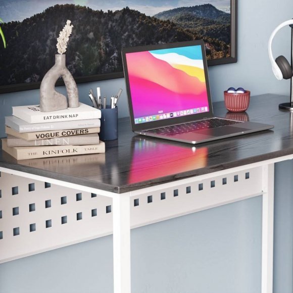 Комп'ютерний стіл Ferrum-decor Майк 75x120x60 білий ДСП Сосна Кембра 16мм (FRD-101311)