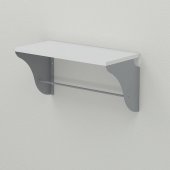 Настінна полиця Ferrum-decor Комфі 260x500x240 метал Сірий ДСП Біле 16 мм (FRD-102730)