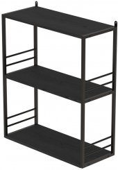 Книжкова полиця універсальна Ferrum-decor Стим 2 74x63x26 чорний ДСП Сосна Кембра 16мм (FRD-104108) Книжкова полиця універсальна Ferrum-decor Стим 2 74x63x26 чорний ДСП Сосна Кембра 16мм (FRD-104108)