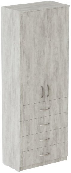 Шафа Анжело Ferrum-decor на 3 полиць з 2 дверима та 4 ящики 1900x700x380 ДСП Бетон 16 мм (FRD-105030) Шафа Анжело Ferrum-decor на 3 полиць з 2 дверима та 4 ящики 1900x700x380 ДСП Бетон 16 мм (FRD-105030)