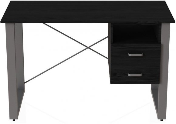 Письмовий стіл із ящиками Ferrum-decor Оскар 750x1400x600 метал Сірий ДСП Сосна Кембра 16 мм (FRD-103250)