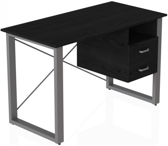 Письмовий стіл із ящиками Ferrum-decor Оскар 750x1400x600 метал Сірий ДСП Сосна Кембра 16 мм (FRD-103250)