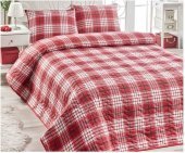 Покривало стьобане з наволочками Burberry kirmizi червоний 200х220 см svt-2000022297707