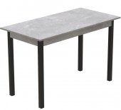 Стіл кухонний Ferrum-decor Маріо 75x120x70 Чорний ДСП Бетон 16мм (FRD-105587)