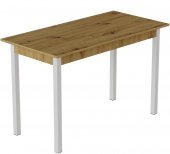 Стіл кухонний Ferrum-decor Маріо 75x120x70 Білий ДСП Дуб Артизан 16мм (FRD-105729)