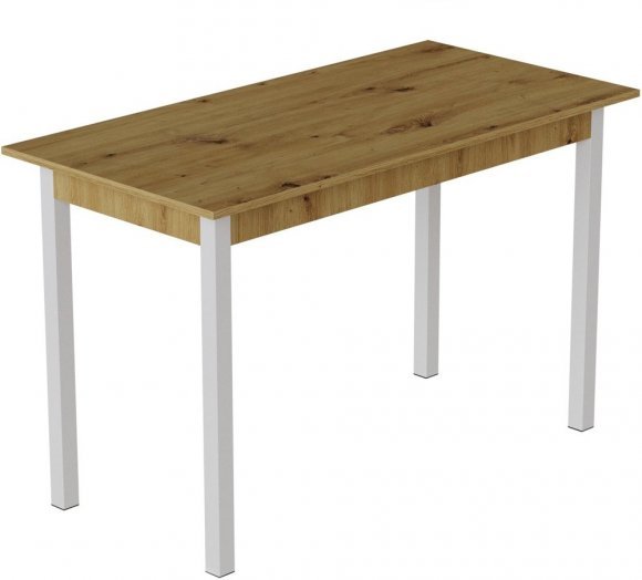 Стіл кухонний Ferrum-decor Маріо 75x120x70 Білий ДСП Дуб Артизан 16мм (FRD-105729) Стіл кухонний Ferrum-decor Маріо 75x120x70 Білий ДСП Дуб Артизан 16мм (FRD-105729)