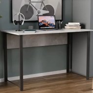 Стіл письмовий Курт Ferrum-decor 75x100x70 Чорний метал ДСП Бетон 16 мм (FRD-106633)