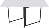 Стіл трансформер книга Панама Ferrum-decor 75x148x68 Чорний метал ДСП Білий 16 мм (FRD-106831)