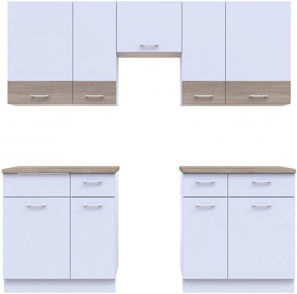 Кухня модульна Лея Doros 260х60х250 см Білий/Дуб сонома (DRS-011380) Кухня модульна Лея Doros 260х60х250 см Білий/Дуб сонома (DRS-011380)