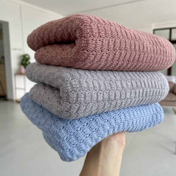 Плед плетений Premium Merino Butterfly 80x100 см Baby Blue lullalove-0536 Плед плетений Premium Merino Butterfly 80x100 см Baby Blue lullalove-0536