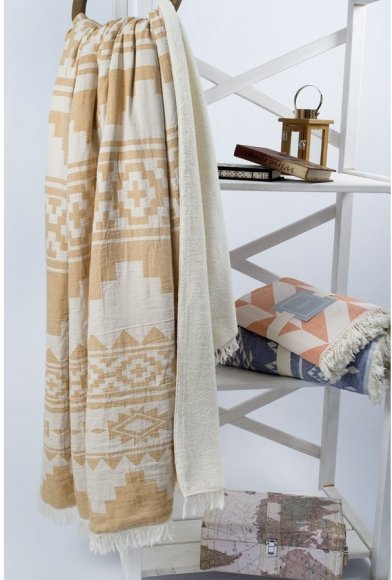 Плед мікроплюш Rug Throw mustard 130х170 см 2000022192989