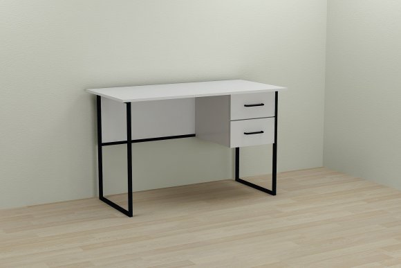 Письмовий стіл Ferrum-decor Дакота 75x140x70 чорний ДСП Біле 16мм (FRD-101954)
