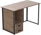 Комп'ютерний стіл Ferrum-decor Отто 76x140x60 чорний ДСП Дуб Сан-Марино 32мм (FRD-103589)