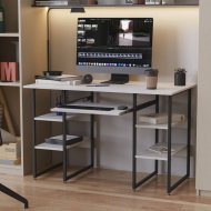 Письмовий стіл Ferrum-decor Тім 75x120x70 чорний ДСП Біле 16мм (FRD-103970)