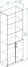 Шафа Анжело Ferrum-decor на 5 полиць з 2 дверима 1900x700x380 ДСП Біле 16 мм (FRD-105031) Шафа Анжело Ferrum-decor на 5 полиць з 2 дверима 1900x700x380 ДСП Біле 16 мм (FRD-105031)