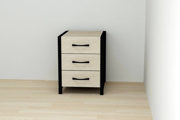 Тумба універсальна Ferrum-decor Вів'єн 3 50x41x40 чорний ДСП Дуб Сонома 16мм (FRD-104188) Тумба універсальна Ferrum-decor Вів'єн 3 50x41x40 чорний ДСП Дуб Сонома 16мм (FRD-104188)