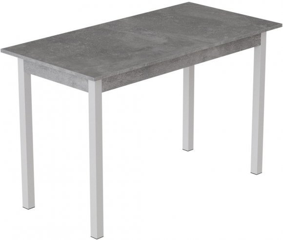 Стіл кухонний Ferrum-decor Маріо 75x120x80 Білий ДСП Бетон 16мм (FRD-105588)