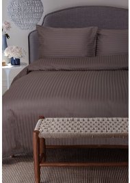 Постільна білизна Готель сатин Страйп кава 1х1 полуторна (Туреччина) 2000022082754
