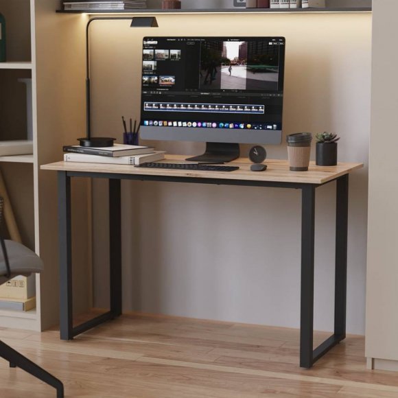 Стіл письмовий Кнап 2 Ferrum-decor 750x1200x600 Чорний метал ДСП Дуб Сан-Марино 16 мм (FRD-106395) Стіл письмовий Кнап 2 Ferrum-decor 750x1200x600 Чорний метал ДСП Дуб Сан-Марино 16 мм (FRD-106395)