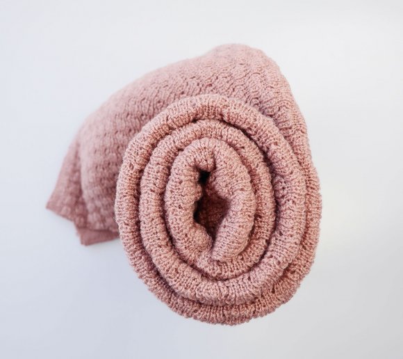 Плед плетений Premium Merino Butterfly 80x100 см Peony lullalove-0550